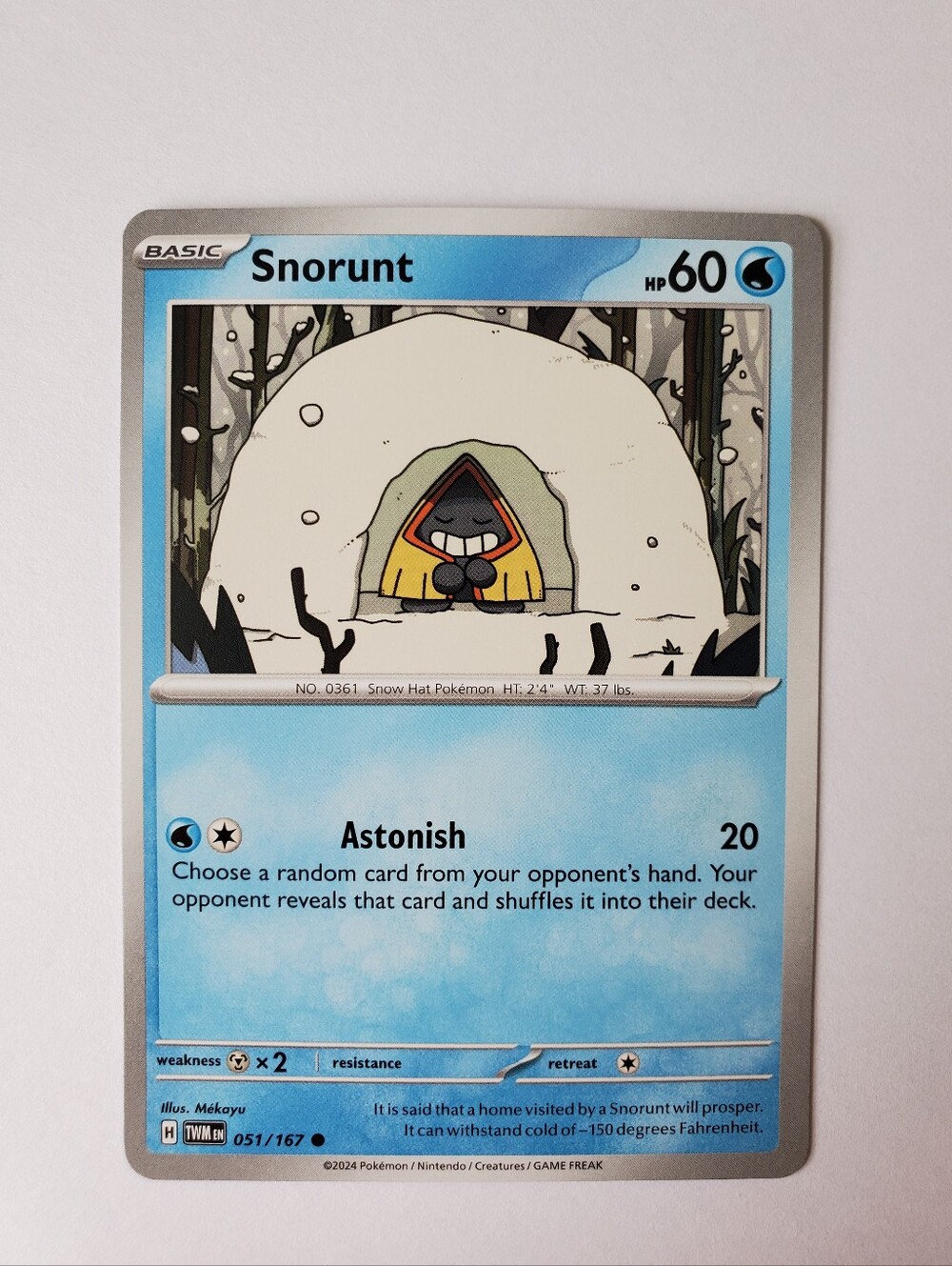 Snorunt 51/167 | Twilight Masquerade | Common | NM | Pokemon TCG Card